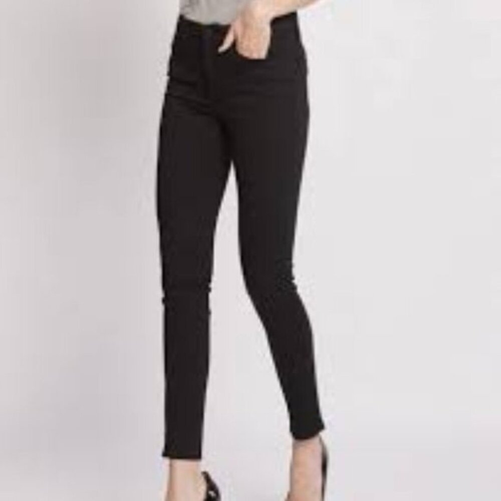 Flying Monkey Jeans Women 29 Mid Rise Ankle Skinny Black Denim (29x26)